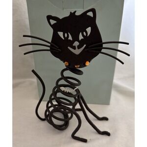 PartyLite STONES Candle Holder P8608 Metal Cat Skeleton Tea or Votive Halloween